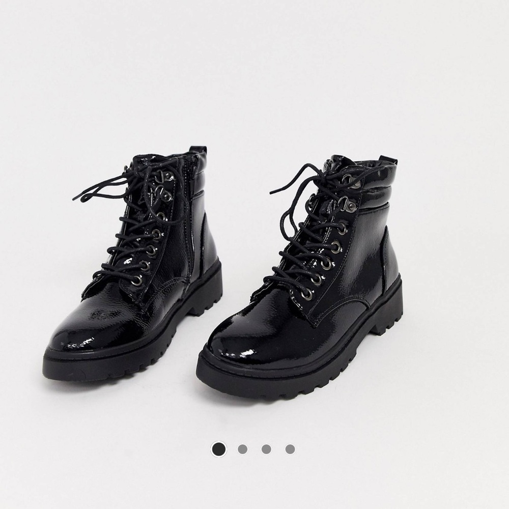 ASOS  Brand: Newlook chunky flat hiker boots in black